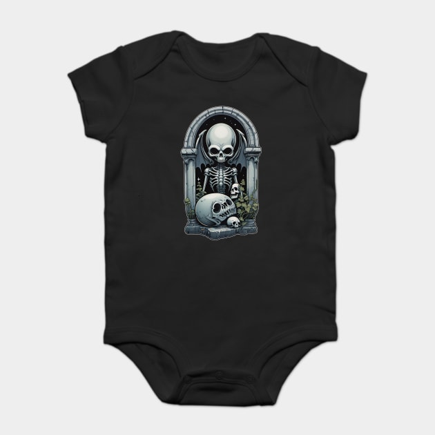 Gravestone Design 2 Baby Bodysuit by Grave Digs